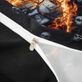 thumbnail image 3 of Homewish Burning Flaming Skull Duvet Cover Queen for Men, Orange Gothic Art Queen Bedding, Black Reversible, 3-Piece, 1 Duvet Cover and 2 Pillowcases, 3 of 5