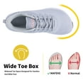 thumbnail image 2 of Women's Wide Toe Box Walking Shoes for Plantar Fasciitis, Arch Support Orthotic Wide Width Athletic Tennis Running Sneakers​​​ Grey Size 9.5, 2 of 5
