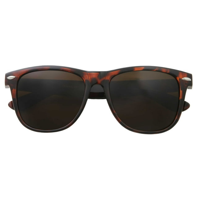 grinderPUNCH Grande Monture Noire Rétro des Années 80 Classique Tendance Élégantes Lunettes de Soleil pour Hommes Femmes