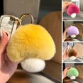 thumbnail image 1 of Colorful Plush Mushroom Keychain Fuzzy Faux Rabbit Fur Car Key Ring Holder DIY Keychain Pendant Decoration Backpack Ornament Birthday Gift, 1 of 7