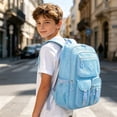 thumbnail image 2 of HJYCHN Kids School Backpack Breathable Lightweight Gym Daypack Comfortable for Boys Girls Kids Adults College School School Backpack for Girls Blue One Size, 2 of 5