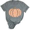 thumbnail image 3 of YVNAURA Women‘s Fall Shirts Pumpkin Graphic Tee Halloween Tops for Women Thanksgiving Shirts Autumn Graphic Tees Casual Fall T-Shirt Short Sleeve Crew Neck Top, Dark Gray,XXL, 3 of 3