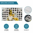 thumbnail image 5 of Gnome Country Diasy Floral Placemats Set of 6,Wipeable Washable Table Mats for Dining Tables, Black White Plaid Checker Place Mats for Kitchen Event Party Tabletop Decor, 5 of 9