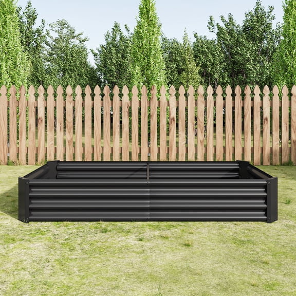 Spacious Galvanized Corrugated Iron Garden Bed: Durable, Easy - to - Assemble, Ideal for Home Gardening