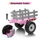 thumbnail image 4 of Tractor eléctrico Nasitip 12 V para niños con remolque de 3 a 6 años, color rosa, 4 of 7