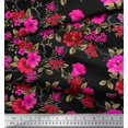 thumbnail image 2 of Soimoi Rayon Fabric Leaves & Floral Printed Fabric 1 Yard 42 Inch Wide, 2 of 3