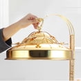 thumbnail image 3 of 8L Stainless Steel Chafing Dish Buffet Set, with Hanging Top Lid, Elegant Gold Catering Buffet Dish,Round Food Warmers Pan for Restaurants, 3 of 7
