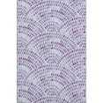 thumbnail image 2 of Addison Rugs Mayfield Washable Coastal Dotted Arches Purple Rectangle Rug, 2'6" x 3'10", 2 of 6