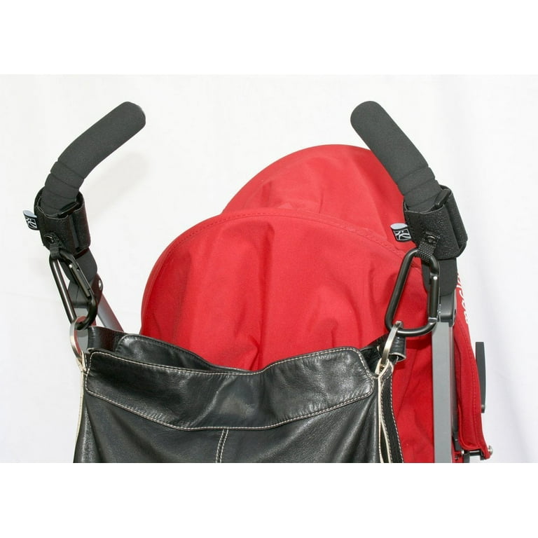 J.L. Childress Clip 'N Carry, Universal Fit Non-Slip Stroller Hooks, 2  Pack, Attach to Diaper Bag, Shopping Bag, Purse, Stroller, Non-Slip Adjustable  Strap, Durable Clips, Black 
