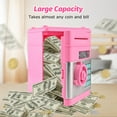 thumbnail image 7 of Faburo  Piggy Bank for Kids, Cash Coin Can Toys for Girls 3-6 Year Old, ATM Toy Savings Bank Machine Electronic Money Bank,Pink, 7 of 7