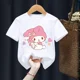 thumbnail image 4 of Camiseta de algodón para niños, camiseta kawaii, dibujos animados de anime Sanrio, ropa informal para niños, camiseta para niñas y niños, moda Y2K, 4 of 5
