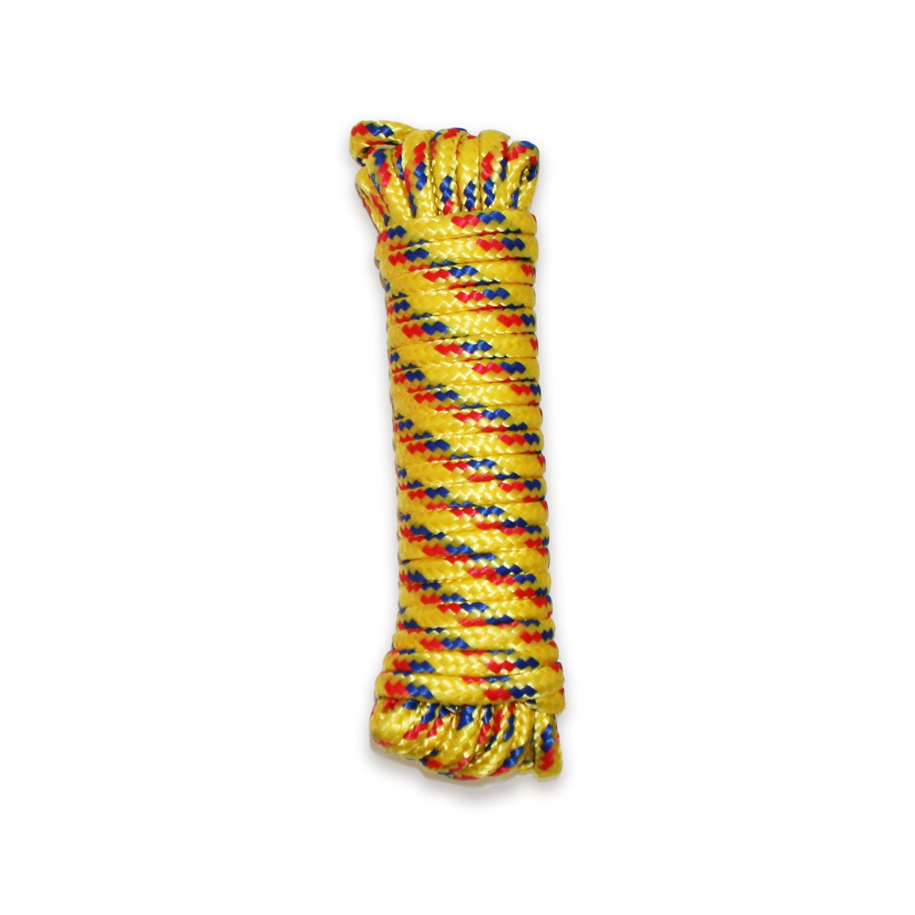 MaxxHaul 50228 Diamond Braided Rope of 1/4" x 25' Extra Strength- Sunlight and Weather Resistant, Multicolor