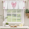 thumbnail image 2 of 2 Pack Valances for Window, Valentine's Day Short Curtains for Kitchen Bedroom Living Room, Pink Bowknot Ribbon Modern Minimalist Art Rod Pocket Small Window Treatment Valance Drapes 60 x 18 Inch, 2 of 8