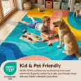 thumbnail image 4 of Design&I 8'x10' Washable Area Rug Shaped Funky Wavy Stripe Graphic Designer Contemporary Bathroom for King Size Bedroom, Under Bed, Sleek Flatweave Pet Friendly, 4 of 7