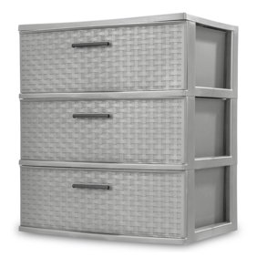 Sterilite Wide 3 Drawer Cart White Walmart Com