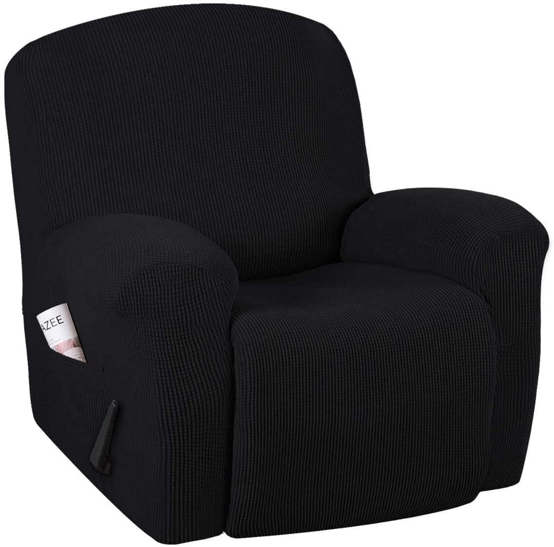 YEMYHOM 4 Pieces Stretch Recliner Slipcover Latest Jacquard Recliner Chair Cover with Side Pocket Anti-Slip Fitted Recliner Cover Couch Furniture Protector with Elastic Bottom Recliner, Dark Gray YEMYHOM 4 Pieces Stretch Recliner Slipcover Latest Jacquard Recliner Chair Cover with Side Pocket Anti-Slip Fitted Recliner Cover Couch Furniture Protector with Elastic Bottom Recliner, Dark Gray
