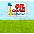 thumbnail image 1 of Oil Change (18" x 24") Yard Sign, Includes Metal Step Stake, 1 of 6