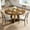 Rustic Brown, variant on 47-Inch Round Large Dining Table, Wooden Kitchen Table for 4