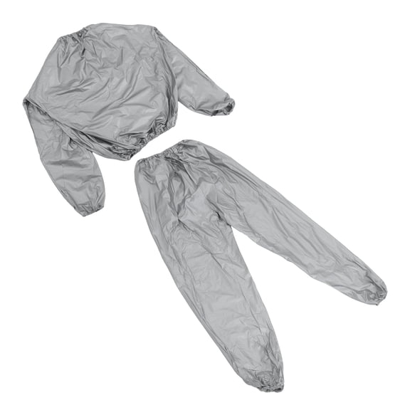GAXIRE 1Set Silver Sauna Vest Full Body Sweat Suit for Gym Training Lightweight Breathable Fitness Gear