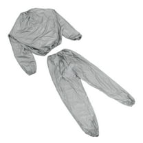 GAXIRE 1Set Silver Sauna Vest Full Body Sweat Suit for Gym Training Lightweight Breathable Fitness Gear