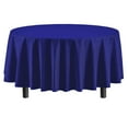 thumbnail image 4 of Exquisite 12 Premium Navy Blue Plastic 84" Round Party Tablecloths Waterproof Disposable, 4 of 7