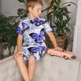 thumbnail image 4 of Balery Butterflies Conjunto de Pijama Infantil de Manga Corta con Estampado – Ropa de Dormir de Algodón Suave-Medium, 4 of 6