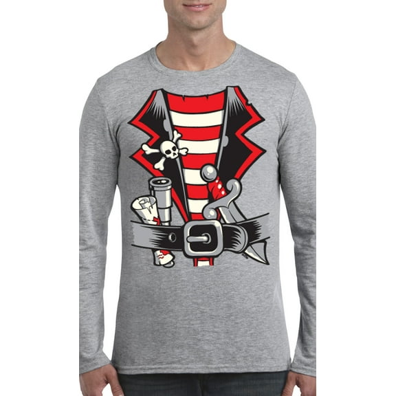 MmF - Mens Long Sleeve T-Shirts, up to Size 5XL - Pirate Costume