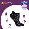 thumbnail image 4 of Fruit of the Loom CoolZone No-Show Tab Socks for Women, Black, Sizes 8-12 (6-Pack), 4 of 5