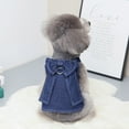 thumbnail image 3 of Cheers.US Dog Harness Dress Comfy Puppy Girl Skirt Doggy One-Piece with D Ring Pet Denim Clothes for Walk Doggie Outfits Cat Apparel, 3 of 7