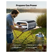 Outdoor Pizza Oven 16 Inch, Propane Gas Pizza Maker, Portable Pizza Oven with Electric Rotator, Thick Pizza Stone, Carry Bag for Backyard Camping