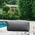 thumbnail image 4 of Evita Dark Gray Outdoor Ottoman Chair, Patio Footrest with Water-Resistant Olefin Fabric, High-Density Foam Filled Outdoor Pouf for Patio, Balcony & Poolside, 4 of 8