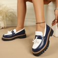 thumbnail image 6 of Gpaecead Women's Two Tone Platform Tassel Loafers Faux Leather Chunky Sole Slip On British Style Comfort Shoes For Work And Casual Blue, 6 of 8