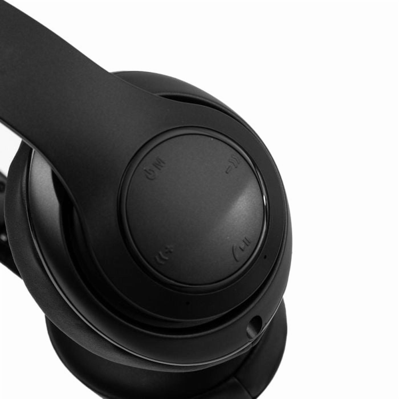 RadioShack BT Headphones Black – 40mm Drivers, 30-Hour Playtime, Bluetooth 5.4, Built-In Microphone, Foldable Design, Durable and Stylish Black Finish