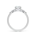 thumbnail image 2 of ANGARA IGI Certified Lab Grown 1 Ct Diamond Engagement Ring for Women in 14K White Gold (Size-6.4mm| Color-F-G| Clarity-VS) | April Birthstone, Anniversary, Jewelry Gift for Women | Diamond Ring, 2 of 4