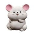 thumbnail image 4 of Estatua del mouse de mascota de té, coleccionable de estantería, escultura de animales de oficina figuras en miniatura para el Ministerio del, 4 of 9