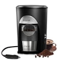 thumbnail image 1 of avigator Portable Coffee Maker, 12V Car Coffee Maker, Travel Coffee Machine Fits Car Cigarette Lighter Plug, Auto Shut Off, Ground Coffee Maker for Driving Camping&RVï¼ˆSilver Blackï¼‰, 1 of 4