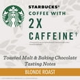 Starbucks, 2X Caffeine Blonde Roast KCup Coffee Pods, 12 Count