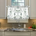 thumbnail image 2 of Yayeee Kitchen Curtains Tier Pair Light Filtering 27"x36" Rod Pocket Short Cafe Window Panel, Green Dinosaur Pattern, 2 of 7