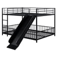 thumbnail image 6 of CoSoTower Full Over Full Size Metal Bunk Bed with Slide and Guardrails, Black, 6 of 9