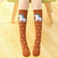 thumbnail image 2 of Kids Knee High Soccer Socks Christmas Gift Socks Boys Girls Novelty Funny Elf Neon Stripe Tube Stockings, 2 of 8