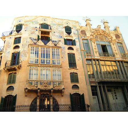 Canvas Print Tour City Building Spain Architecture Majorca Stretched Canvas 10 x (The Best Of Spain Tour)