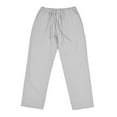 thumbnail image 4 of XMMSWDLA Mens Casual Cotton Linen Pants Loose Fit Elastic Waist Yoga Beach Trousers with Pockets Sweatpants for Teens, 4 of 4
