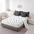 thumbnail image 6 of Feelyou Grey Games Controller Bedding Comforter Set 7 Pieces, Abstract Stripes Full Bedding Set, Teens Kids Boys Girls Reversible Fitted Sheet Flat Sheet, Microfiber Bedroom Decor, 6 of 9