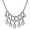 White, variant on 1928 Jewelry "Jeweltones" Oval White Opaque Stone Bib Strand Necklace For Women 16" + 3" Extender