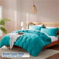 thumbnail image 2 of Ensemble de Housse de Couette - Housse de Couette Douce Double Brossée Bleu Sarcelle Simple/Simple TG, 2 Pcs, 2 of 9