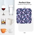thumbnail image 6 of Lsque Skull crystal flower Pattern 4" Drink Coasters Set of 4, PVC Leather Absorbent Coasters, Table Coaster Set Decorative Coffee Cup Coasters Housewarming Gift -Square, 6 of 6