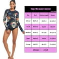 thumbnail image 3 of joogoo Womens UPF 50+ Sun Shirts Skulls Roses Long Sleeve UV Protection Rash Guard Tops S, 3 of 7