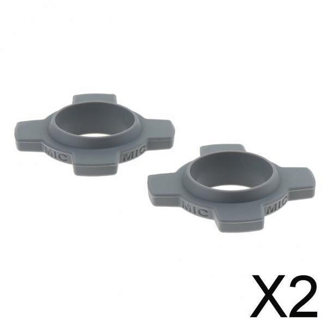 Soporte de micrófono perfke 2 piezas Anillos antideslizantes gris