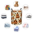 thumbnail image 6 of XMXT Collapsible Laundry Basket, Halloween Pumpkin Stars Polyester Waterproof Laundry Hampers Dirty Clothes Hamper, 40L, 6 of 8