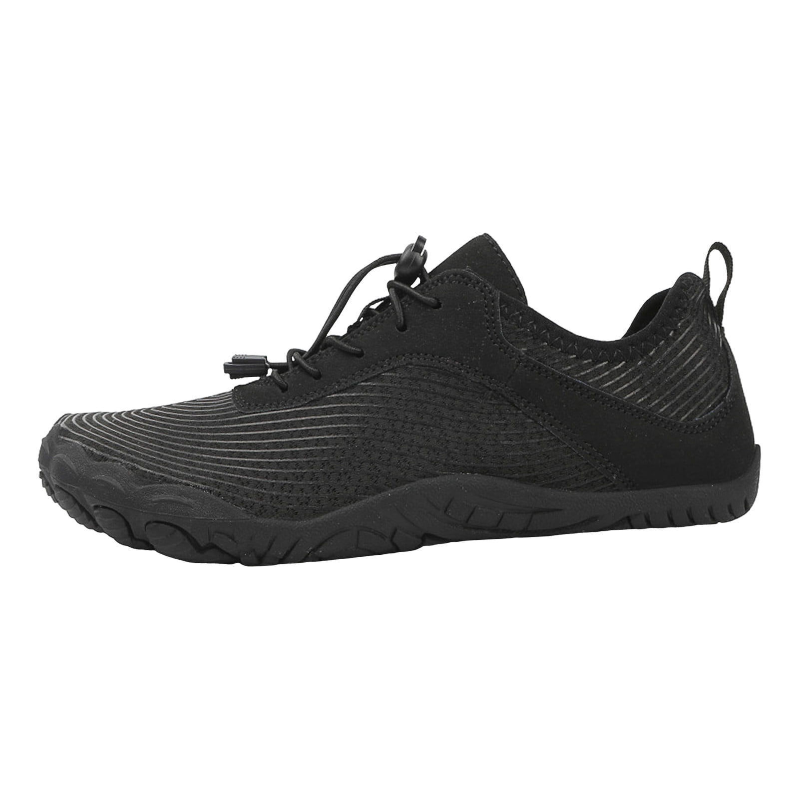 Mepaouo Women Men Water Shoes Quick Dry Barefoot Aqua Sport Hiking Diving Walking Shoes(Black,7.5)